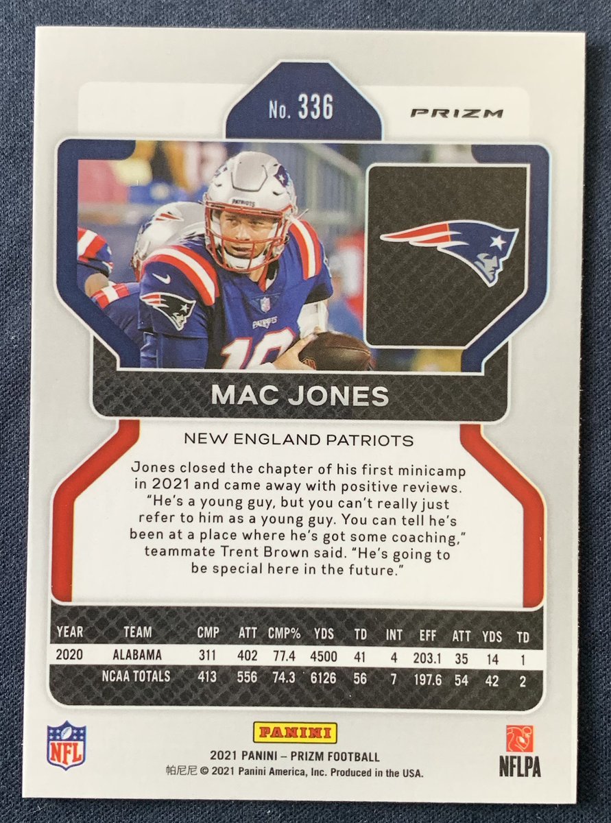 EAllenCards's tweet photo. 2021 Prizm Pink Mac Jones RC FS, $160 shipped https://t.co/okIkYx4TSi