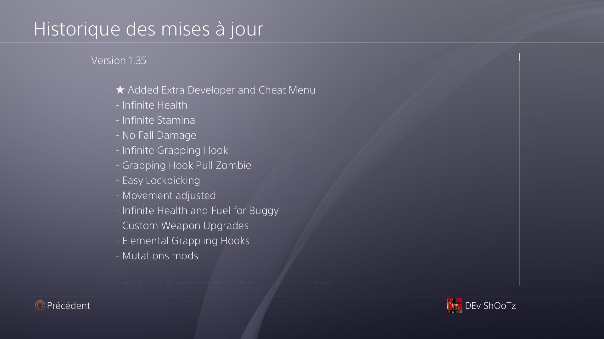 Dying Light 1.19 PS4 Developer Cheat Menu FPKG via DEv_ShOoTz