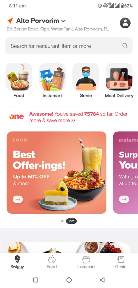 HasejaNaresh's tweet photo. @SwiggyCares But why has it stopped suddenly since last 11 days? Also, how many more days do you'll need to resolve? I would request a estimated date for resolution. Instamart is available 400 metres from my home, then why not at my location? Plz refer attached screenshot https://t.co/fhIqOhVVd6