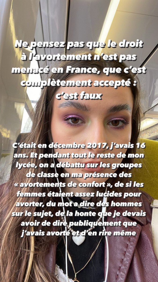 alenaams's tweet photo. Je partage ma story ici aussi (dsl j’ai la flemme de recopier le texte 👹) 1/2
#moncorpsmonchoix #AbortionRightsAreHumanRights #1FemmeSur3 #MoiAussiJaiAvorté https://t.co/UAOWlEoT1c