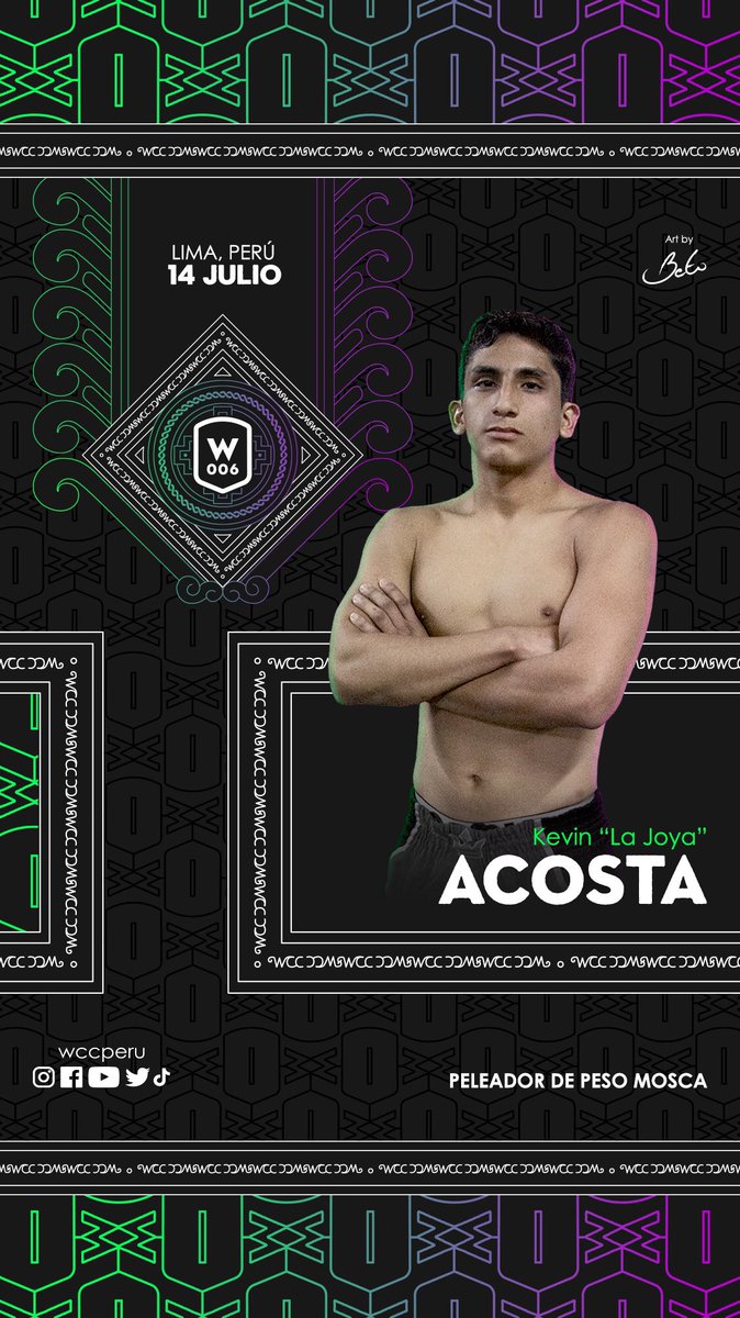 wccperu's tweet photo. 🔥 JOYA CHOSICANA ‼️ Kevin Acosta apunta a la victoria este 14/07 en Arena Bar.
🎟 Entradas disponibles en @joinnus o comunicándote directamente con @Yesusdogo89 y @HBandenay .
#WCC #WCCPeru #LaJoyaAcosta #WarriorJoya #MMA #mmaFighter #MuayThai #LutaLivre #mmaDrills https://t.co/xUql92otgY