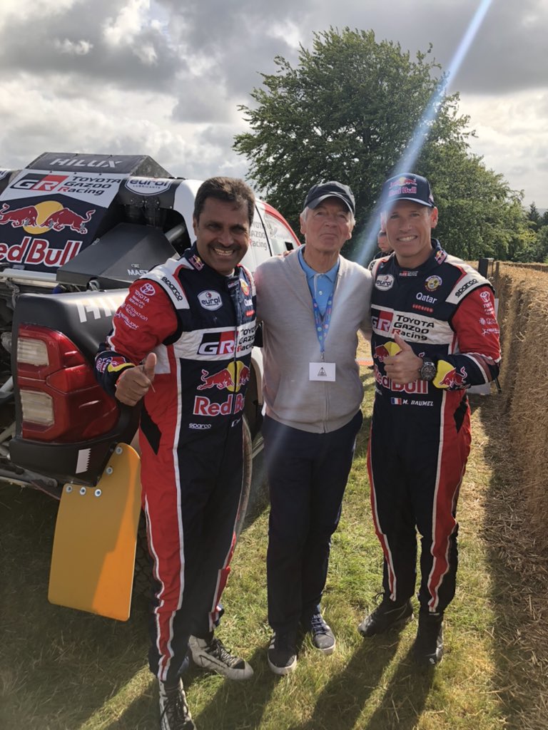 tony_jardine's tweet photo. Big thank you to @AlAttiyahN #MathieuBaumel #ToyotaGAZOORacing for the epic entertainment by hurling the @dakar winning V8 Hilux down the @fosgoodwood Forest stage last thing late afternoon. https://t.co/CEtv4vszO2