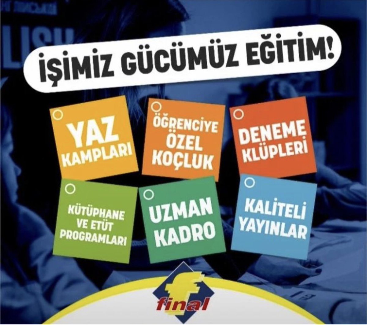 BitlisFinal's tweet photo. Bitlis Final Okulları 
Hem yaşam hem sınav başarısı için.
#finalegitimkurumları #bi̇tli̇s https://t.co/BP0Rak6qIQ