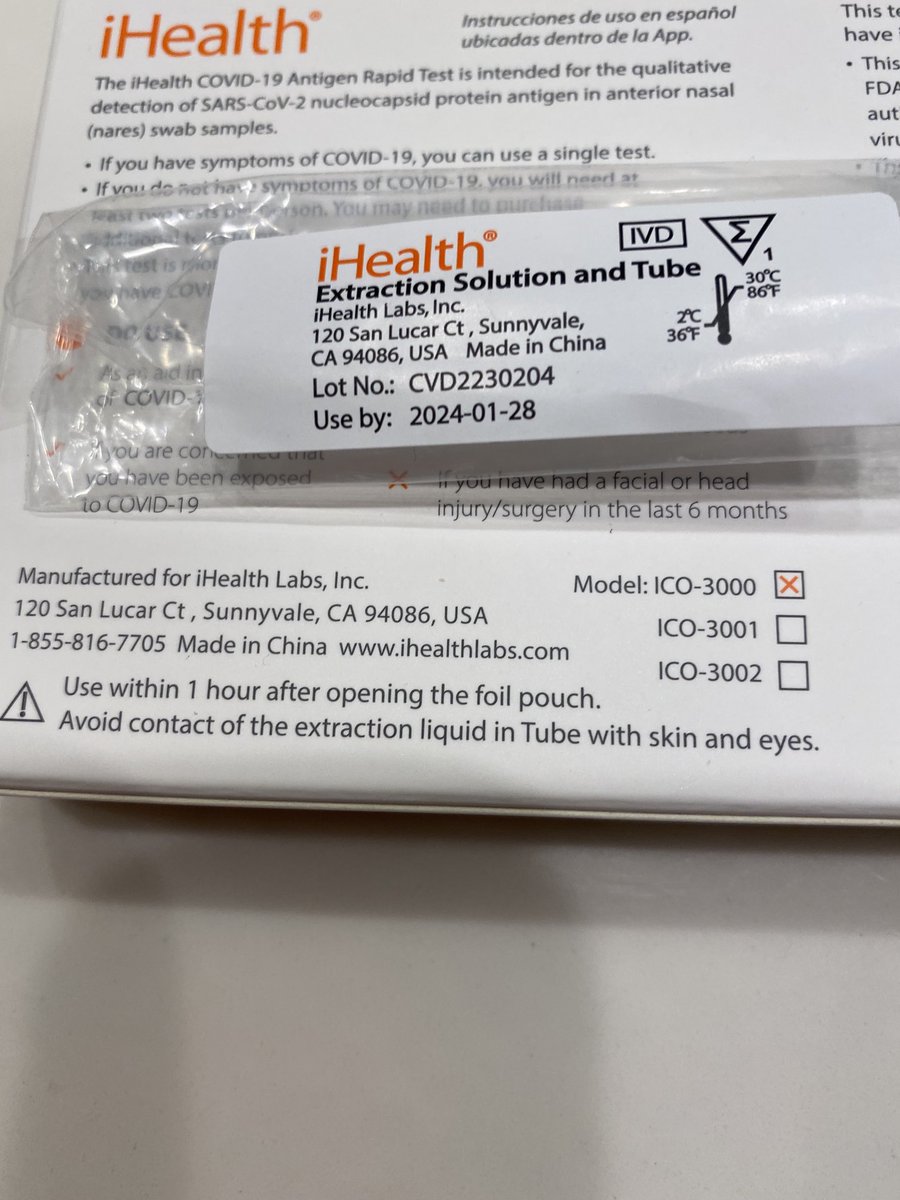 RegulusMavin's tweet photo. Why are the government issued Covid tests manufactured in China? Why are we supporting a foreign industry? https://t.co/fjBrqpril3