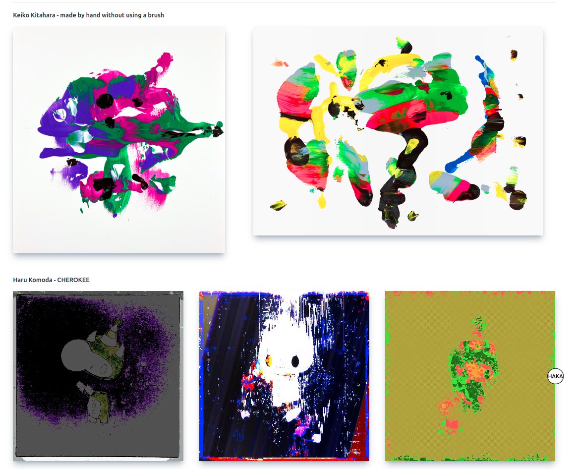 HAKABOCHI is the amazing artist collective of <a href="/komodaharu/">Haru Komoda</a> and <a href="/kitahara_keiko/">Keiko Kitahara</a> . I just made a gallery of their works in my collection, please check it out! 🪄

deca.art/skomra/hakaboc…