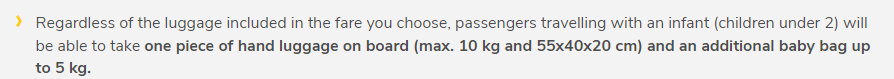 osgarsea's tweet photo. @vueling One more question, just to avoid surprises
So if I'm travelling with an infant and I have the basic tariff, I can take my 40x20x30 bag plus this 55x40x20 luggage and another small bag with the baby daily items (e.g. the pushchair bag).
Is that correct? https://t.co/jyYwwPmISA