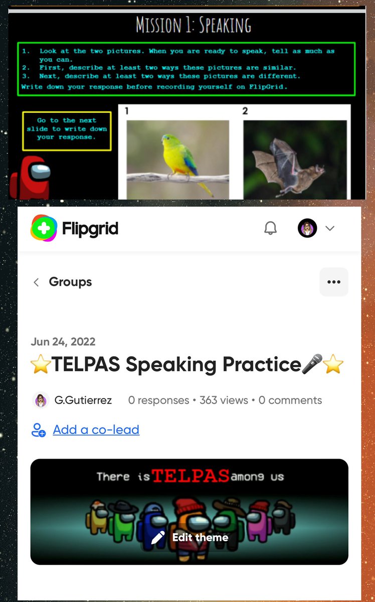 Flipgrid is ✨great✨ for students to practice and use their voice🎙in a fun and interactive way! Already prepping for TELPAS Camps💻
<a href="/CGarza0930/">ᑕᒪEᗰ Gᗩᖇᘔᗩ 💻</a> <a href="/AnaMPerez1/">𝘈𝘯𝘢 𝘔𝘢𝘳𝘪𝘢 𝘗𝘦𝘳𝘦𝘻, 𝘔𝘓𝘚</a> <a href="/eduGOOGdroid/">Mr.G, M.Ed. 𝕏</a> #LJTECHi3 via <a href="/LaJoyaISDEdTech/">La Joya ISD EdTech</a>
