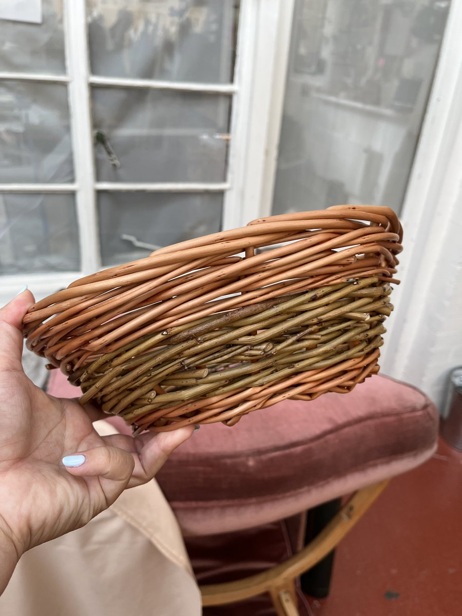 jorjski's tweet photo. My first willow basket! Had quite a lot of fun at @goodlifecentre making it! (So glad I managed to not take out an eye) https://t.co/kDr9uR877u