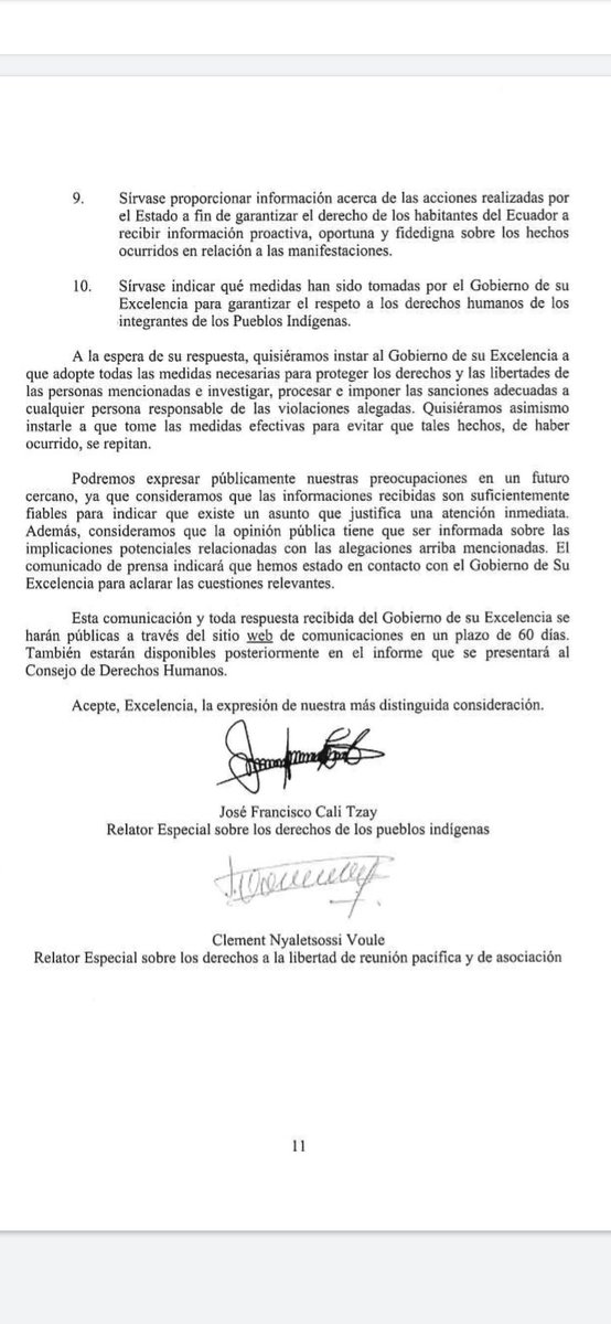ecuainm_oficial's tweet photo. #ATENCION #URGENTE #Ecuador Relator Especial  @ONU_es pide explicaciones a Canciller @juancaholguin por posibles violaciones #DerechosHumanos en Gobierno @LassoGuillermo por #ParoNacional2022Ec https://t.co/6ppmBgBqbB