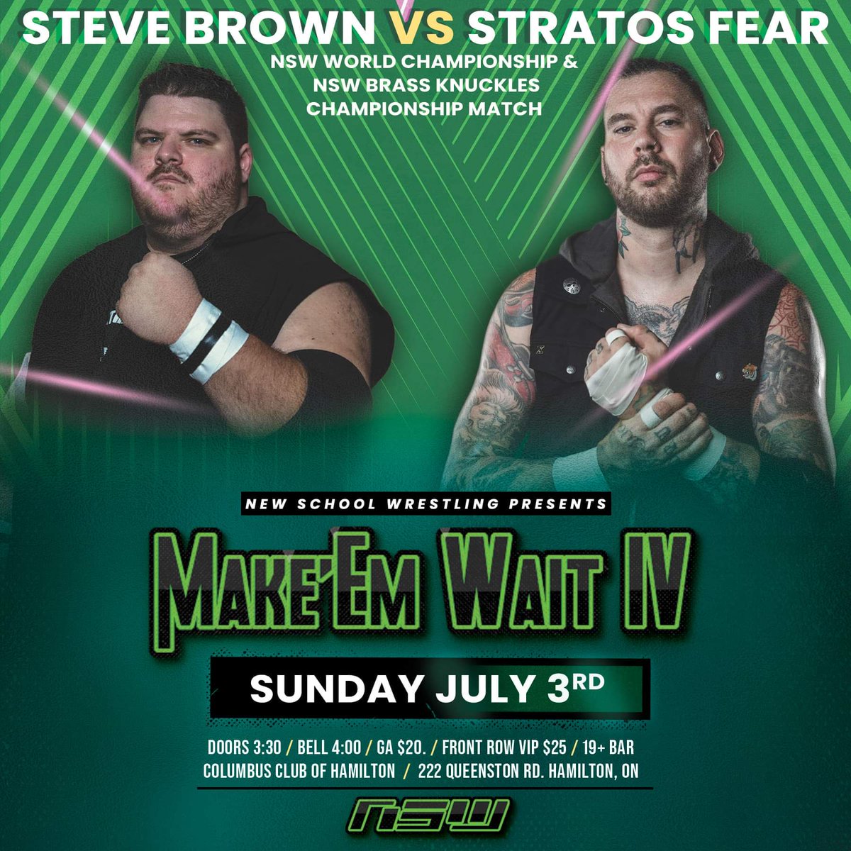 NSWisBACK's tweet photo. 🚨MATCH ANNOUNCEMENT🚨
*DOUBLE TITLE - MATCH*
@renownedbrown Vs @xstratosx

Sunday July 3rd @ 4pm
Columbus Club of Hamilton
222 Queenston Rd in #HamOnt https://t.co/A7boedLOqj