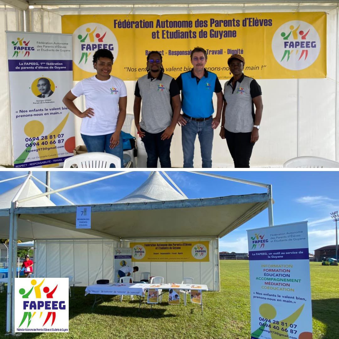 FAPEEGuyane's tweet photo. La FAPEEG a répondu présent à l'appel pour la rentrée dans la cour's 6 ! Un événement saint-laurentais destiné au enfants et parents.

Vous avez été nombreux à venir nous voir, aussi nous vous remercions pour votre intérêt ! 🙂 https://t.co/IvvfVWGqrz