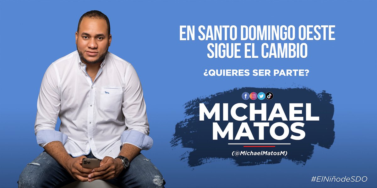 MichaelMatosM's tweet photo. En Santo Domingo Oeste sigue el Cambio. ¿Quieres ser parte?
#MichaelMatos
#ElNiñoDeSDO https://t.co/diF13IMvd9