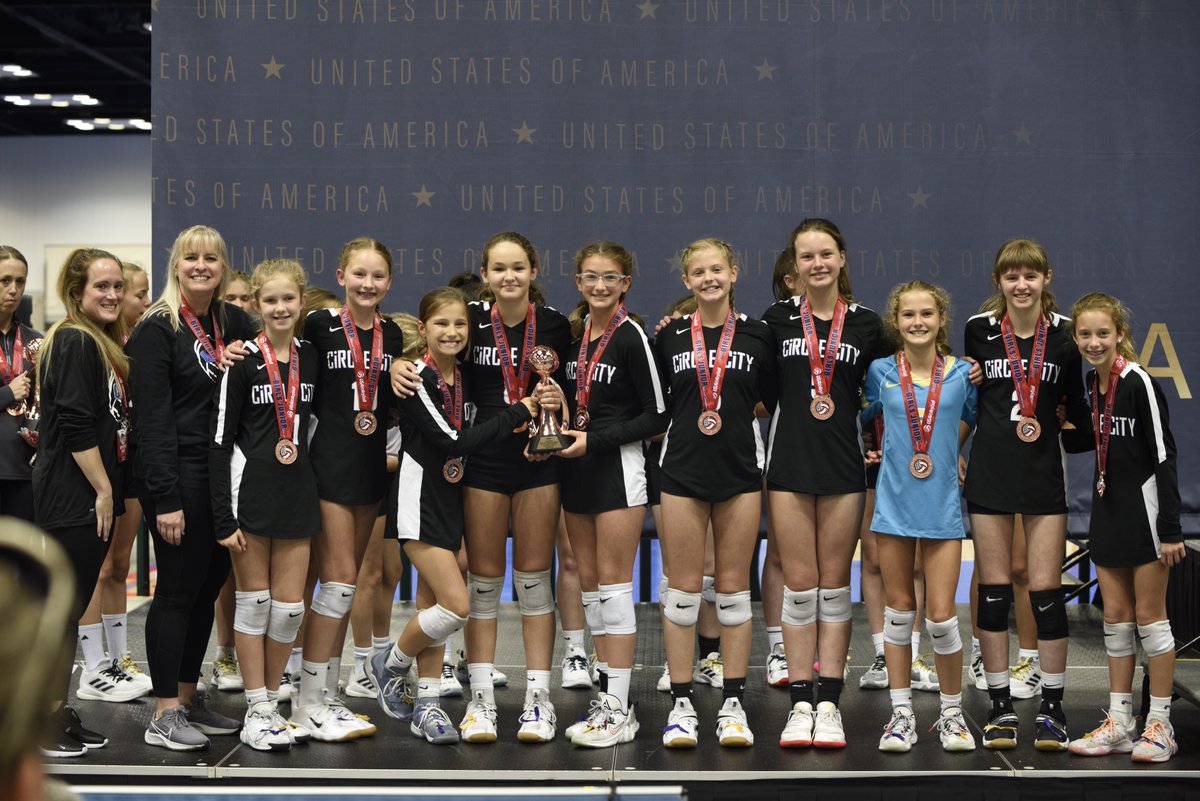 circlecityvbc's tweet photo. Congratulations to 11 Purple for their 3rd place finish at USAV Nationals! We could not be more proud of this team &amp; coaches and all of the hard work they put in this year to get to this moment! WE ARE SO PROUD OF YOU DINO NUGGETS🥉🏆🔥 https://t.co/aWbyTjGWza