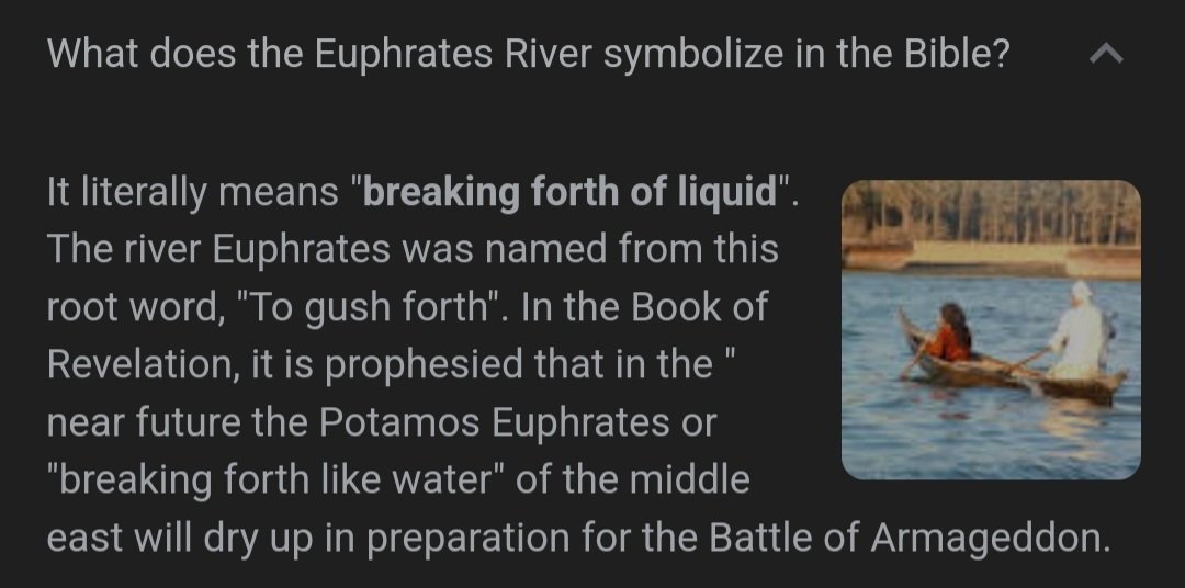JeffCourville3's tweet photo. If you haven't noticed, the Euphrates river in Iraq is somewhat dry to the bone
According to Revelations, it will drain in SIGN of Armageddon to come

Water=Prosperity/Truth/Wisdom

IT'S ALL IN GOD'S TIMING

"Biblical Times"
April➡️Oct = "Nov➡️May"
#GodSpeed

July=12
#WatchThe💧 https://t.co/8i9xg9d0jL