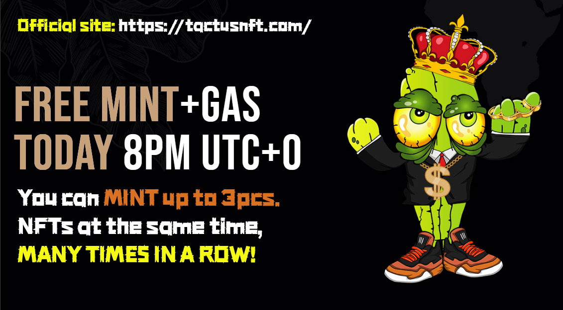 TACTUS NFT (Toxic Cactus) | FREE MINT - June 25 tweet media