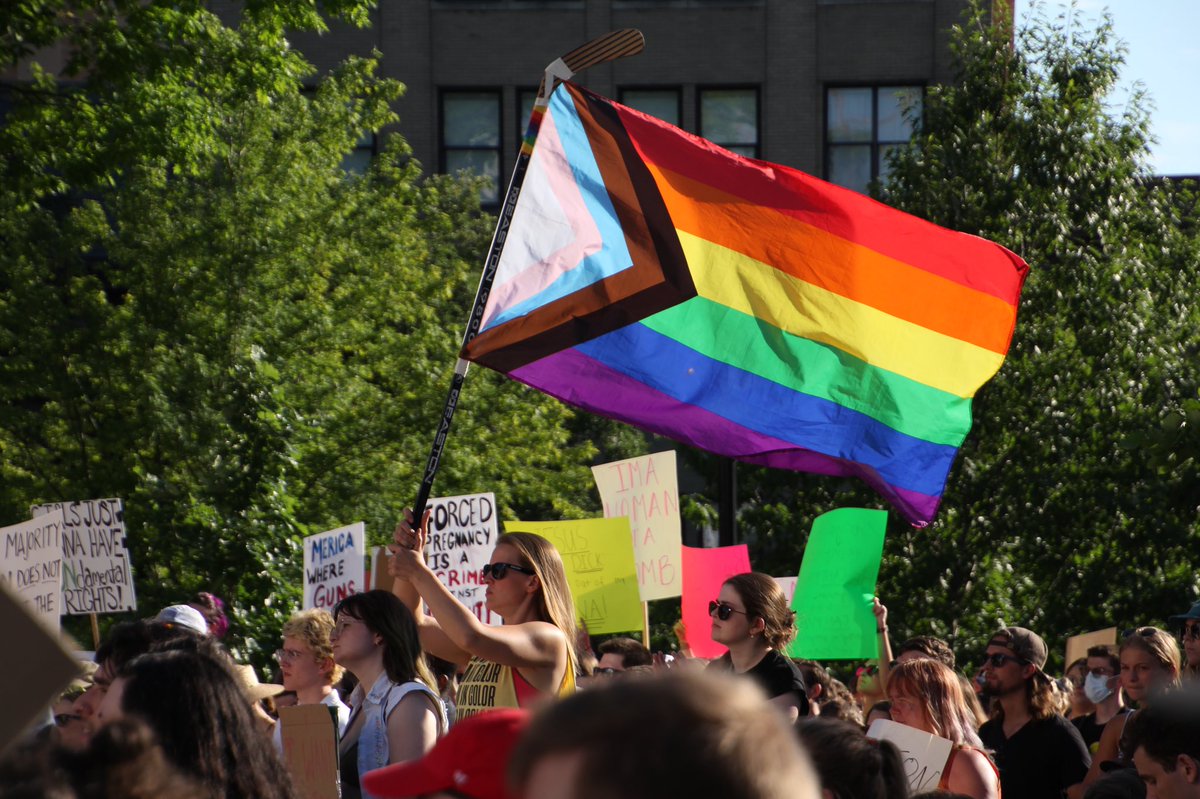 dailycardinal's tweet photo. Abortion rights activists gathered to protest against the overturning of Roe v. Wade on Friday, June 24 at the Wisconsin Capitol.

Photos: @DWhite437 @CoraSpychalla https://t.co/eod4mmOblI