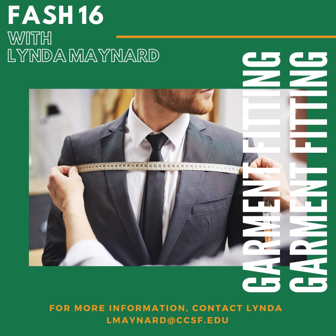 FashionCCSF's tweet photo. Learn how to achieve the proper fit on your garments with FASH 16! Enroll today!
#ccsf #ccsffashiondepartment #fashionccsf #officialccsf #ccsframs https://t.co/WIhn13T6jL