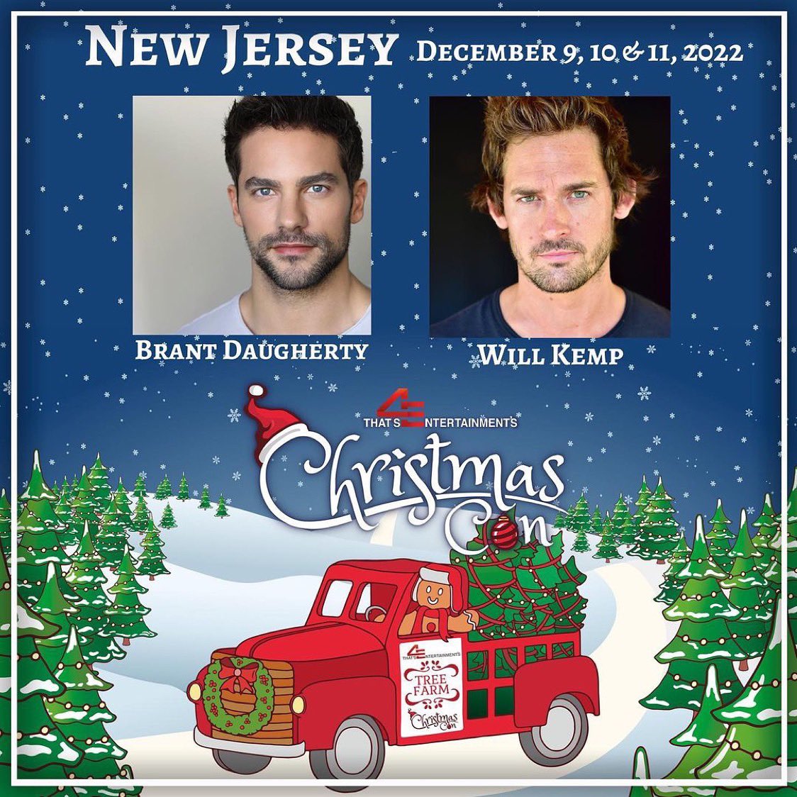 IamWillKemp's tweet photo. Thrilled to be joining @Thats4Ent in New Jersey Dec.9,10 & 11 #ChristmasCon ! Among other films we can celebrate #PrincessSwitch3 @netflix #ChristmasWaltz & the upcoming #JollyGoodChristmas @hallmarkchannel ππΌππ₯³ https://t.co/QNvrJtb5ME