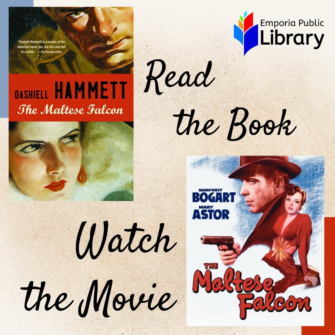 EPL_KS's tweet photo. San Francisco private eye Sam Spade is dragged into a quest for a priceless statuette. He encounters a gallery of high-living lowlifes who will stop at nothing to get their hands on the jewel-encrusted falcon. #ClassicMystery #ReadTheBook #WatchTheMovie #EPLRecommends https://t.co/Fpe1LvLU0g