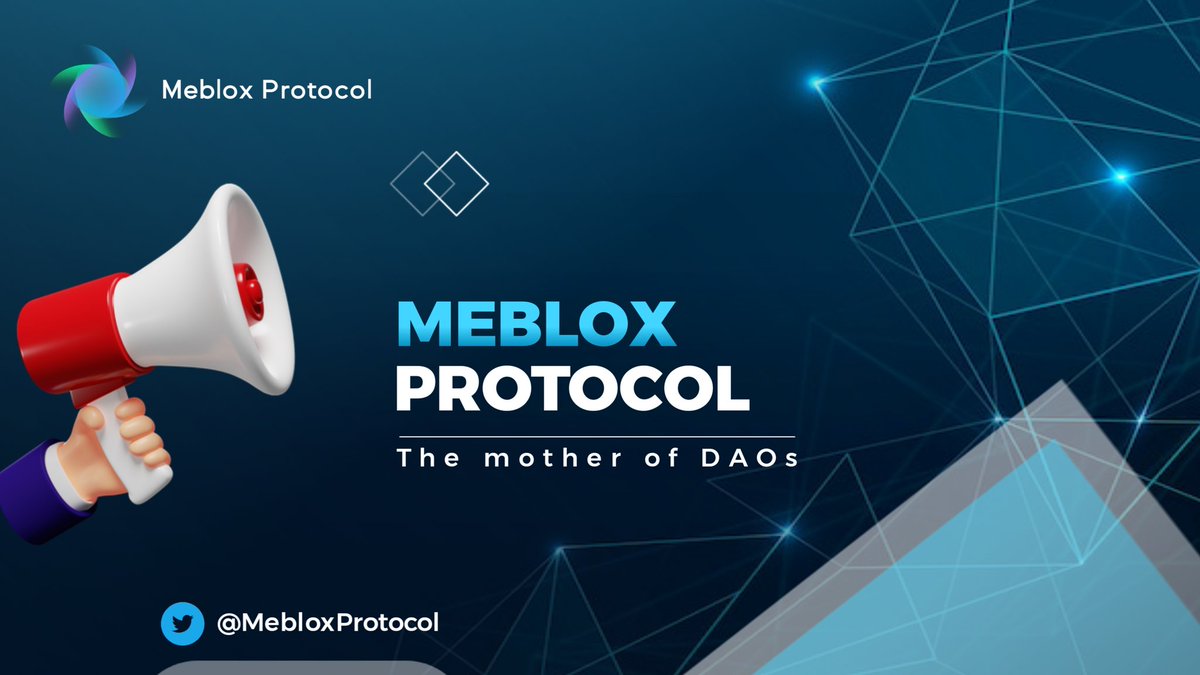 AirBeeHoliday's tweet photo. 📢The Meta-Universe Guild and the crypto community developed Meblox DAO, also known as M-DAO, the first guilded financial DAO organization in the world. 
#MDAO $MEB #MebloxProtocol #BSC #Binance #BSCGems
#BSCGems 1/ https://t.co/dE5ejv4fDe