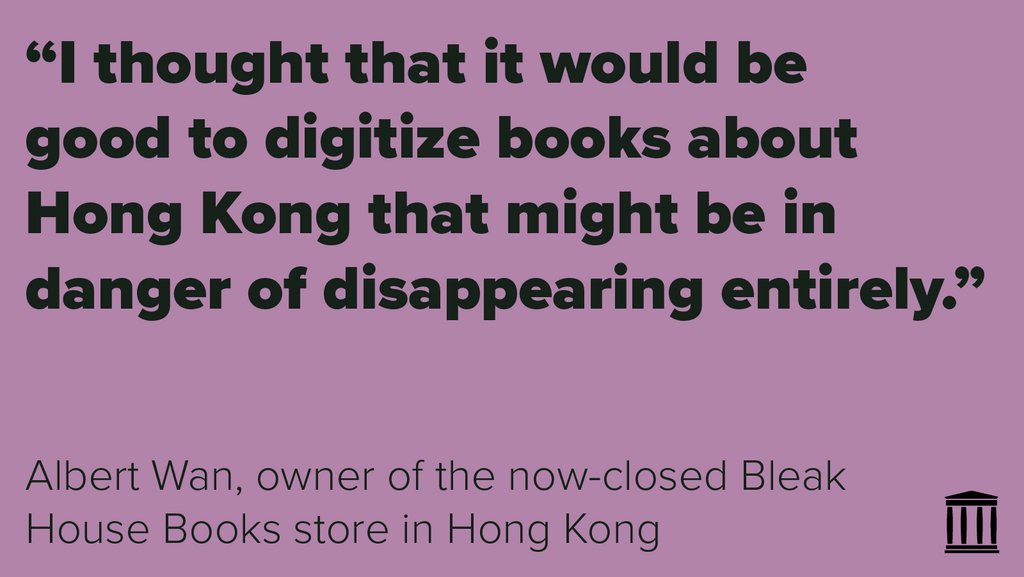 internetarchive's tweet photo. Albert Wan ran a pro-democracy bookstore in Hong Kong before the crackdown on political dissent in 2021 made it too dangerous. Read his story here: https://t.co/Wywz4zPQHQ #hongkong #bookstoreowner #democracy https://t.co/CklZaJZzWQ