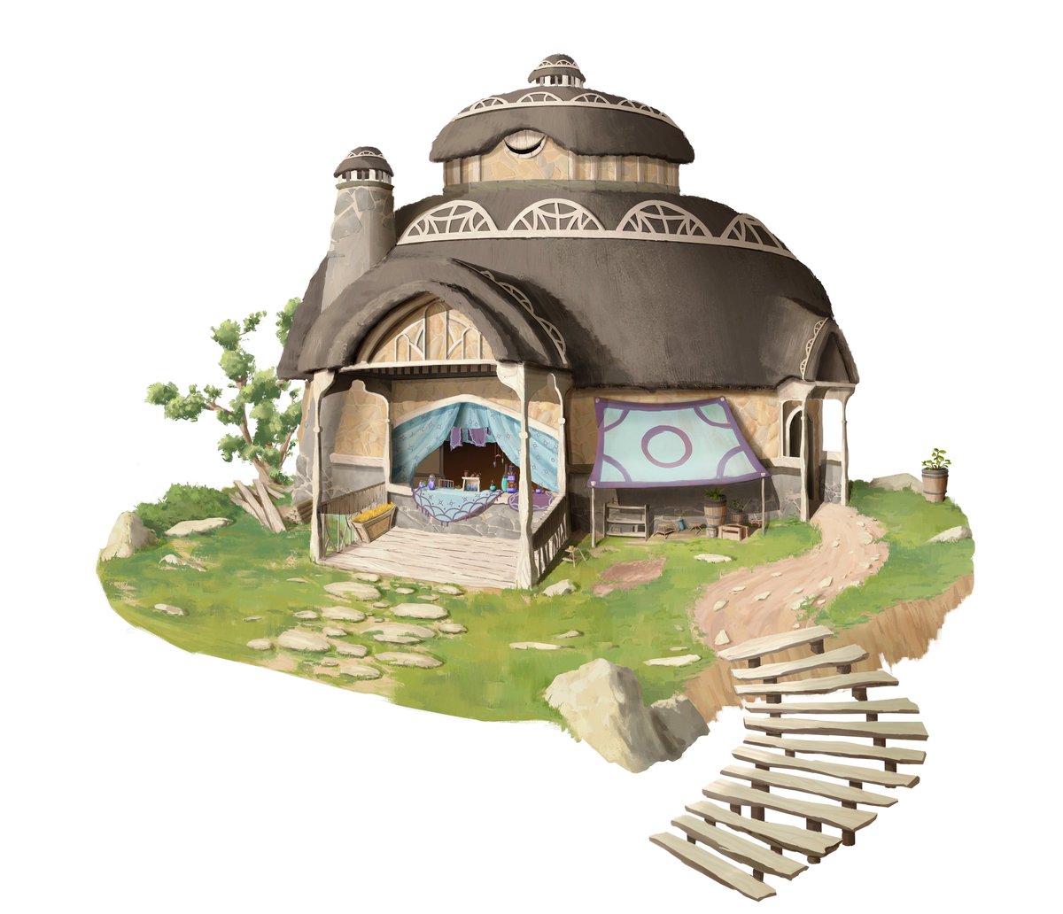 Potion shop 🧙‍♀️

#gameart #conceptart #fantasy #visdev