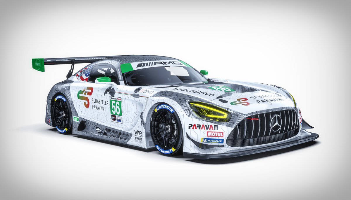 Schaeffler_BW's tweet photo. SPT is entering the American race track for the first time with the Space Drive technology carrier Mercedes-AMG GT3 and will present the steer-by-wire Mercedes-AMG GT3 in a demonstration drive as part of Sahlen's Six Hours of The Glen at Watkins Glen. @AlecUdell @WinwardRacing https://t.co/ObkOemGqMW