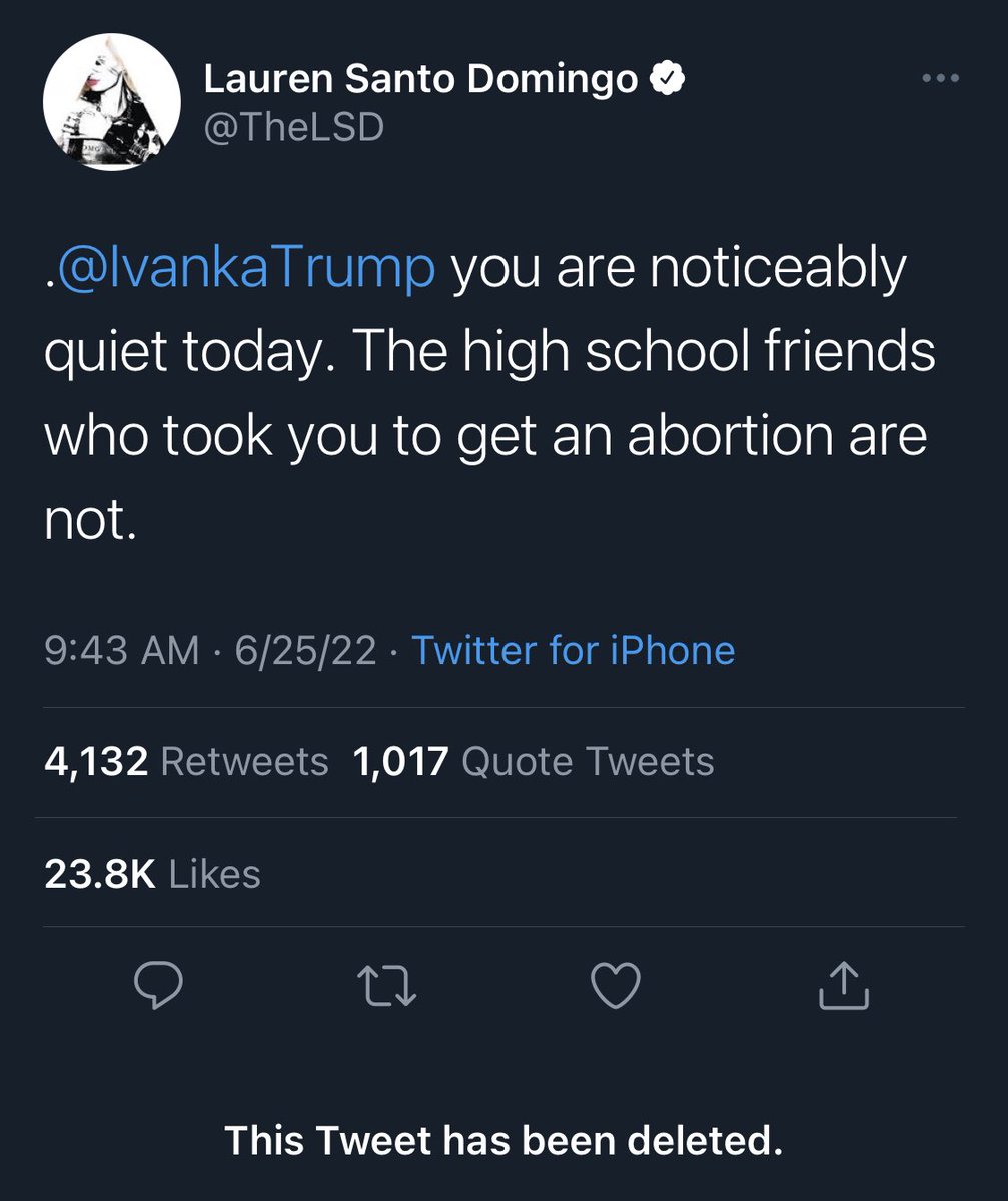 I guess freedom of speech doesn’t apply to people who call out <a href="/IvankaTrump/">Ivanka Trump</a>