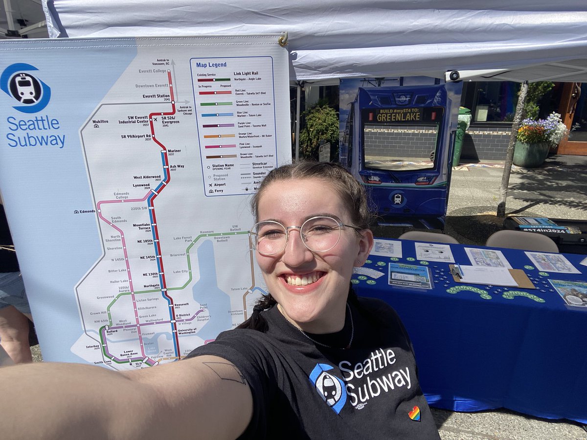 RachelRoo7's tweet photo. Come check out @SeattleSubway at Capitol Hill Pride 🌈 #ENVIR491 #seattlesubway #pride https://t.co/yIhjvz8kp6