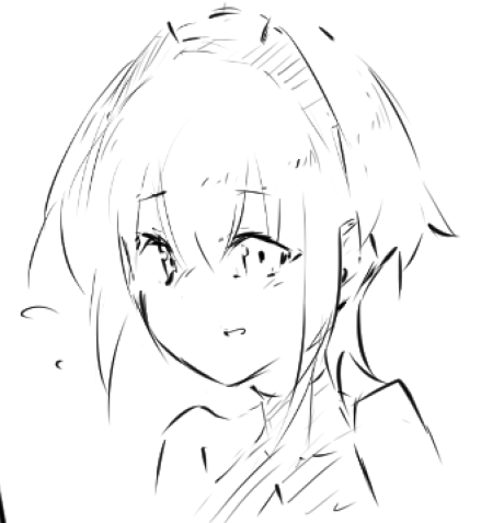 原稿の端に静謐ちゃん 