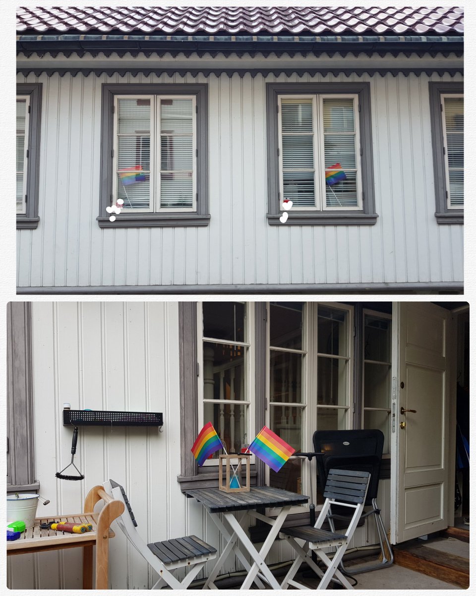 #WalkWithPride
Satt opp flaggene i vinduene i går. De blir der en stund!