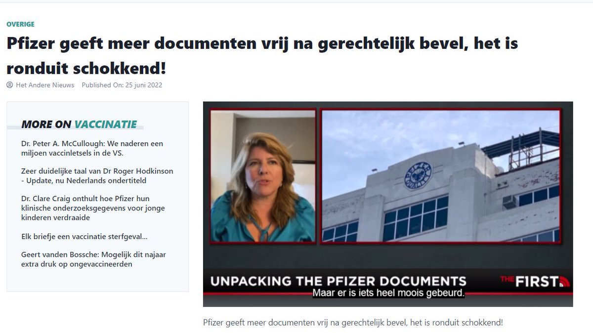 AJuijn's tweet photo. Pfizer geeft meer documenten vrij na gerechtelijk bevel, het is ronduit schokkend! (Ned. ondert. 13 min.) 😳

https://t.co/F6HdYBSwmb @Kijkverder1 https://t.co/QciDYCWOZE