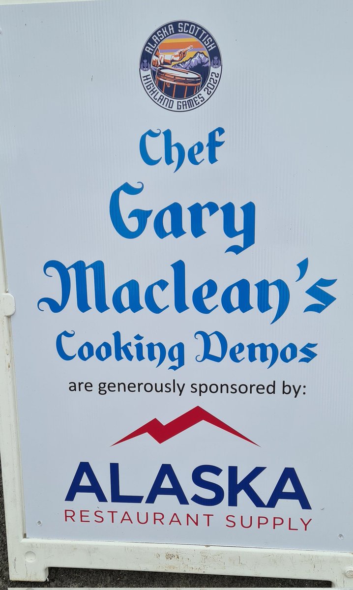 Gmacchef's tweet photo. Just about so start my first Scottish Culinary Demo at @alaskascots Highland Games https://t.co/1TcCOvVzYa