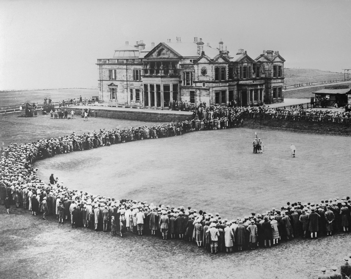Old Course crowds. 1927 Open Championship.