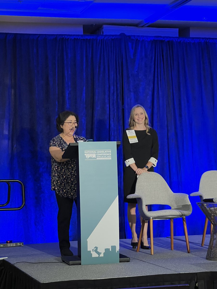 Thank you Women In Government Board Chair <a href="/RepCindyRyu/">Cindy Ryu</a> and Vice Chair <a href="/RepMatsumoto/">Lauren Matsumoto</a> for providing closing remarks at #NLCDenver2022. We wish everyone safe travels back home to their states!