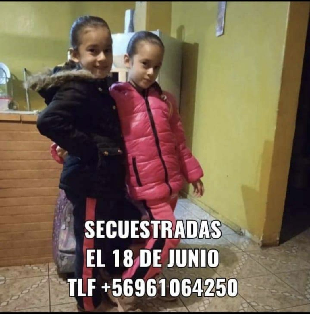 luchitoyvaleof's tweet photo. Favor RT 🛑Desaparecidas desde el sábado 19 de Junio en Quillota

Por favor ayúdenme a difundir, AYUDA a madre desesperada.
Cualquier dato se agradece Ya la denuncia está realizada con Fiscalía y PDI numero esta en la foto para informaciones https://t.co/bzygKOI2UG