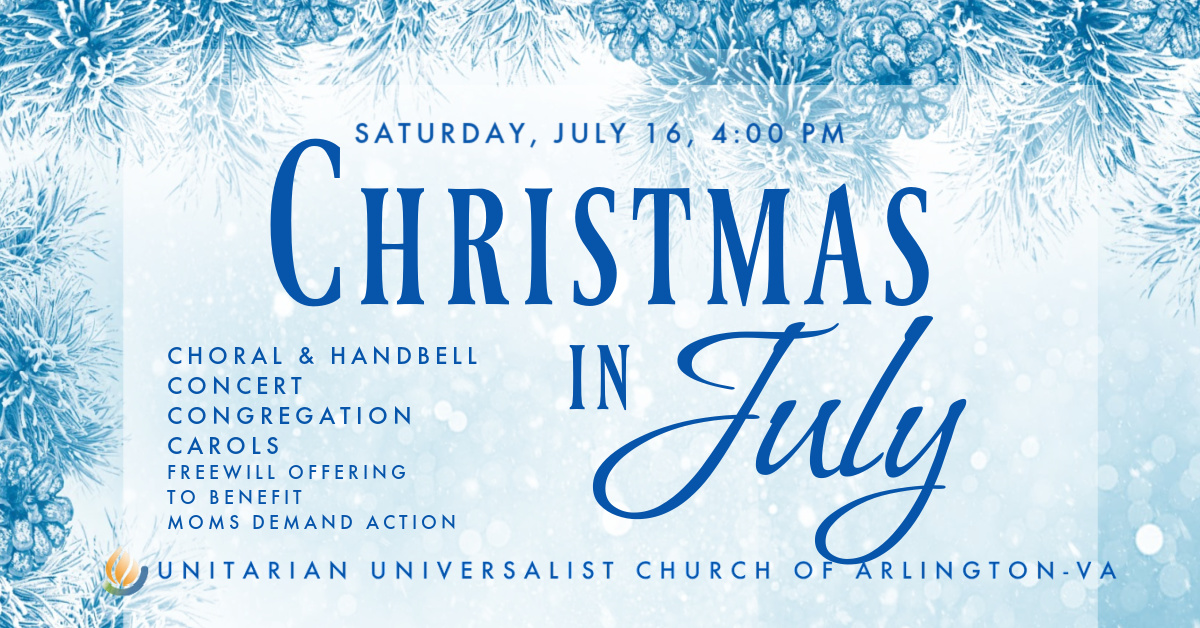 UUArlingtonVA's tweet photo. @UUArlingtonVA Sanctuary Singers choir  &amp; Polymnia Handbells are thrilled to present their holiday concert that (originally canceled due omicron).  Sun, 7/16, 4pm. UUCA Sanctuary, 4444 Arlington Blvd, Arlington, VA https://t.co/bLaeMg4jMe