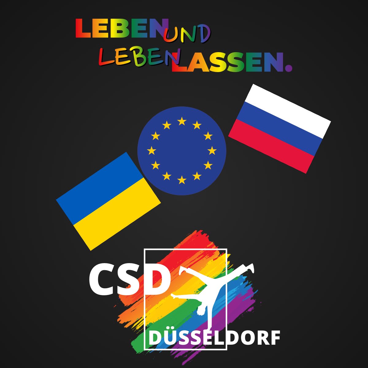 🏳️‍🌈 🇺🇦Flagge zeigen. Leben und leben lassen. Für #Toleranz, für ein weltoffenes #Düsseldorf: Die #LSU auf dem #CSDDuesseldorf.
Tolle Gespräche, auch mit unseren Standnachbarn von #QueerGruen - wir freuen uns auf die gemeinsame  Regierungsarbeit.
#DuesseldorfPride #Zukunftsvertrag