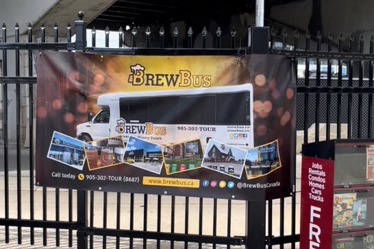 🚨 IMPORTANT: Due to the TFC game, at 4:30pm the <a href="/BrewBusCanada/">BrewBusCanada</a> pick-up will be moved to the east of the GO/TTC station down Manitoba St. Look for this banner! #TCBF2022