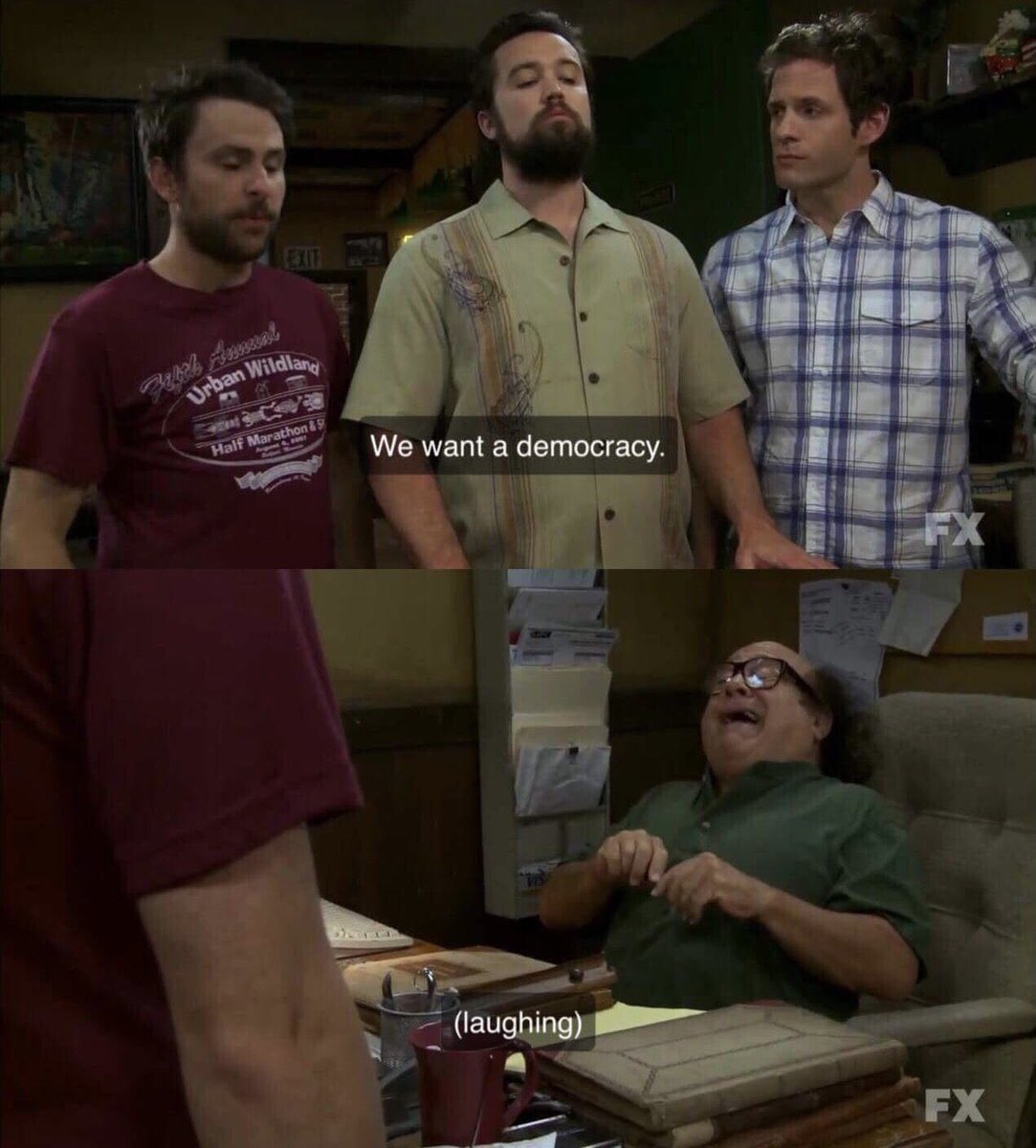 GabrielsenChris's tweet photo. I am convinced there is an always sunny meme for every US government fuck up https://t.co/ENkxjqalo1