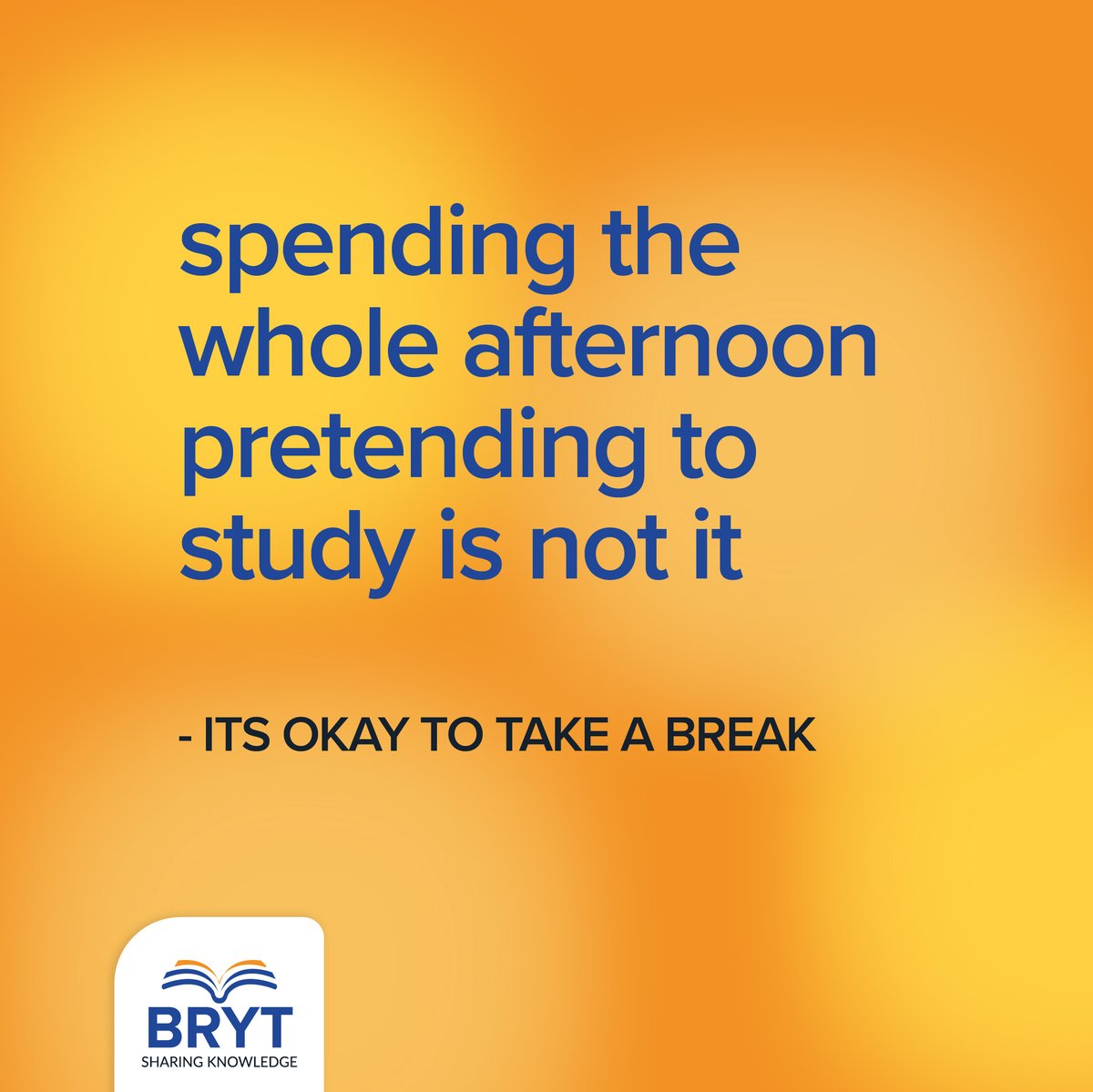 BrytKnowledge's tweet photo. Someone has got to say it! 😜

We highly recommend the Pomodoro technique - break down your study time into 25mins chunks with 5 minutes breaks in between.

#SaturdayThoughts  #bryttogether #SaturdayVibes https://t.co/5Q2lC5YNPN