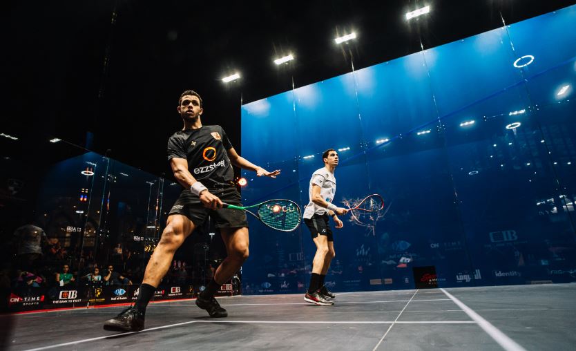 CIBfinals's tweet photo. Men's defending champion @mostafasal_  takes out top seed to return to the final !

[4] Mostafa Asal (Egy) 2-0 [1] Ali Farag (Egy)    11-4, 11-6 (36m) https://t.co/ccAoWL9HCA