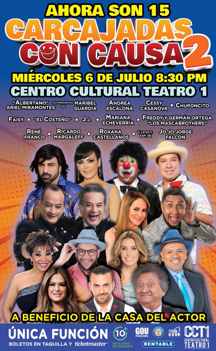 ReneFranco's tweet photo. ¡Repartazo! A beneficio de la #CasaDelActor, boletos desde 250 pesos. ¡Allá nos vemos! https://t.co/ZO0qHVSZOx