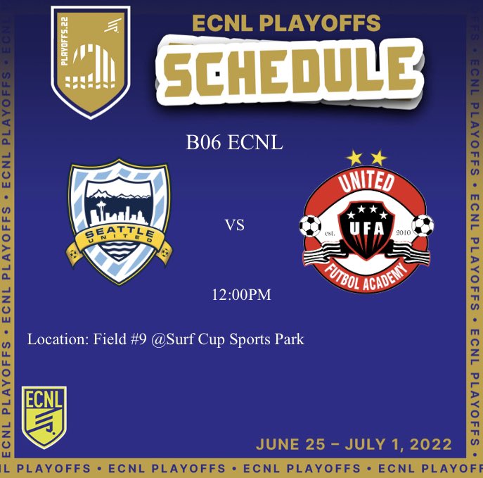 SeattleUnited's tweet photo. B06 ECNL are next!!
#ECNLPlayoffs #seattleunited #letsgosu https://t.co/XP1JqTYUqf