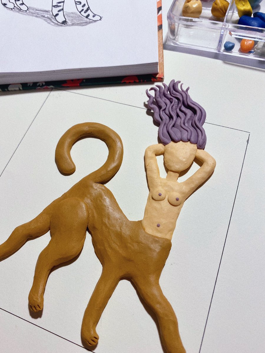 Claydies's tweet photo. A sneak peek of Claydies #wip ✨
Each one of my wild, curious and brave tiger girls is hand made from real plasticine✨ my goal is Celebrating freedom of imagination and beauty💜
My heart, passion and finger prints are embedded in it🐯 https://t.co/YXC9wkbIo7