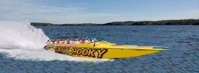 Playin Hooky Extreme Lake Tour is like nothing you've ever been on before at Lake of the Ozarks! This beast is a 55 foot offshore race cat w/Arneson Surface Drives backed up with almost 1000 horsepower and Coast Guard certified for 43 passengers! #LakeoftheOzarks #vacation #party