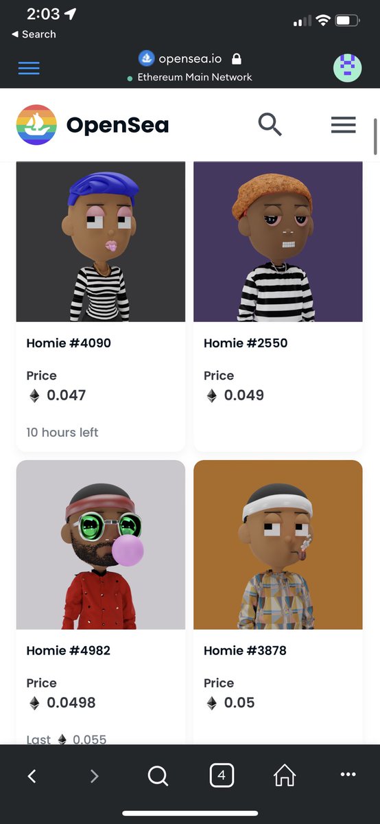 So close to that .05 floor! BULLISH ON HOMIE G’s! Lesssssgoooo! <a href="/HomieGsNFT/">Homie Gs</a> #NFTs #Verified