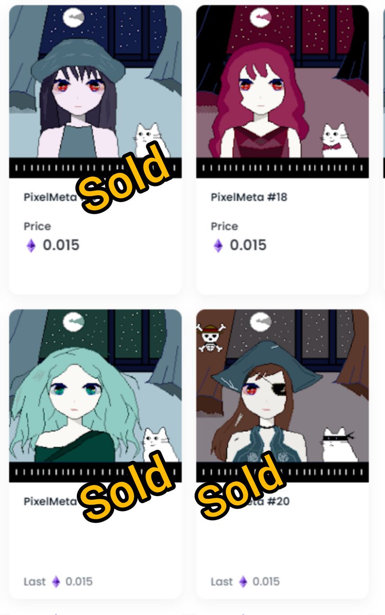 🎀 PixelMeta🎀
✨Night girls Style ✨
 0.015 $ETH #Polygon 💜

opensea.io/collection/pix…

#NFTs   #NFT  #NFTCommumity   #nftcollectors <a href="/opensea/">OpenSea</a> #opensea #OpenSeaNFT #nftart