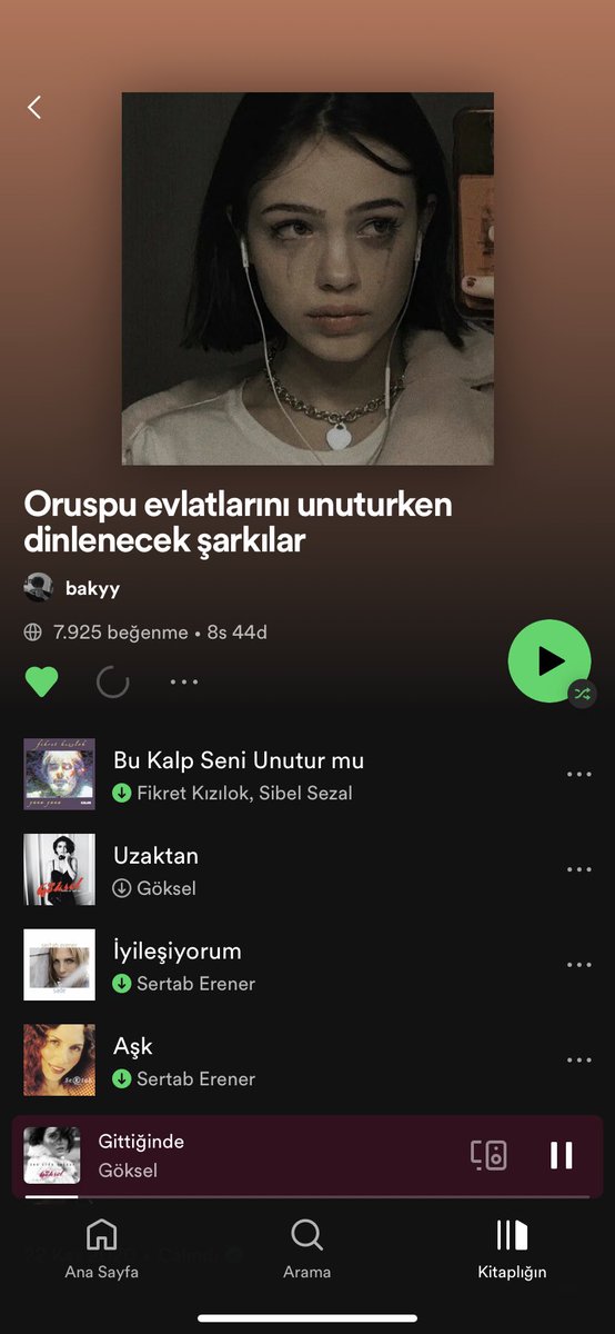 Bir süre bu playlistteyim