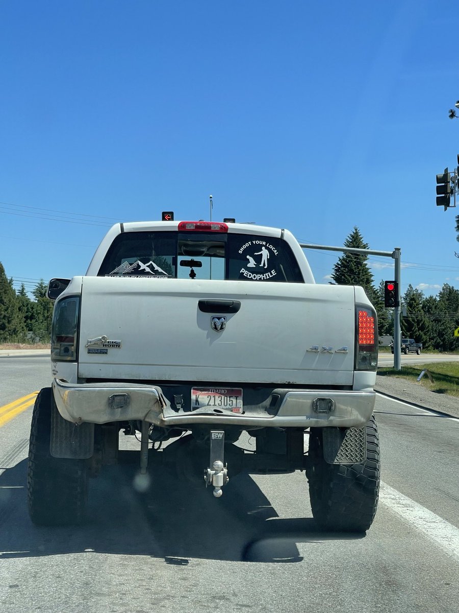 Think about how much money taxpayers could save in Idaho. No judge, no jury, no courthouse and no jail - just a loser with a little dick, three brain cells, a big truck and a gun.